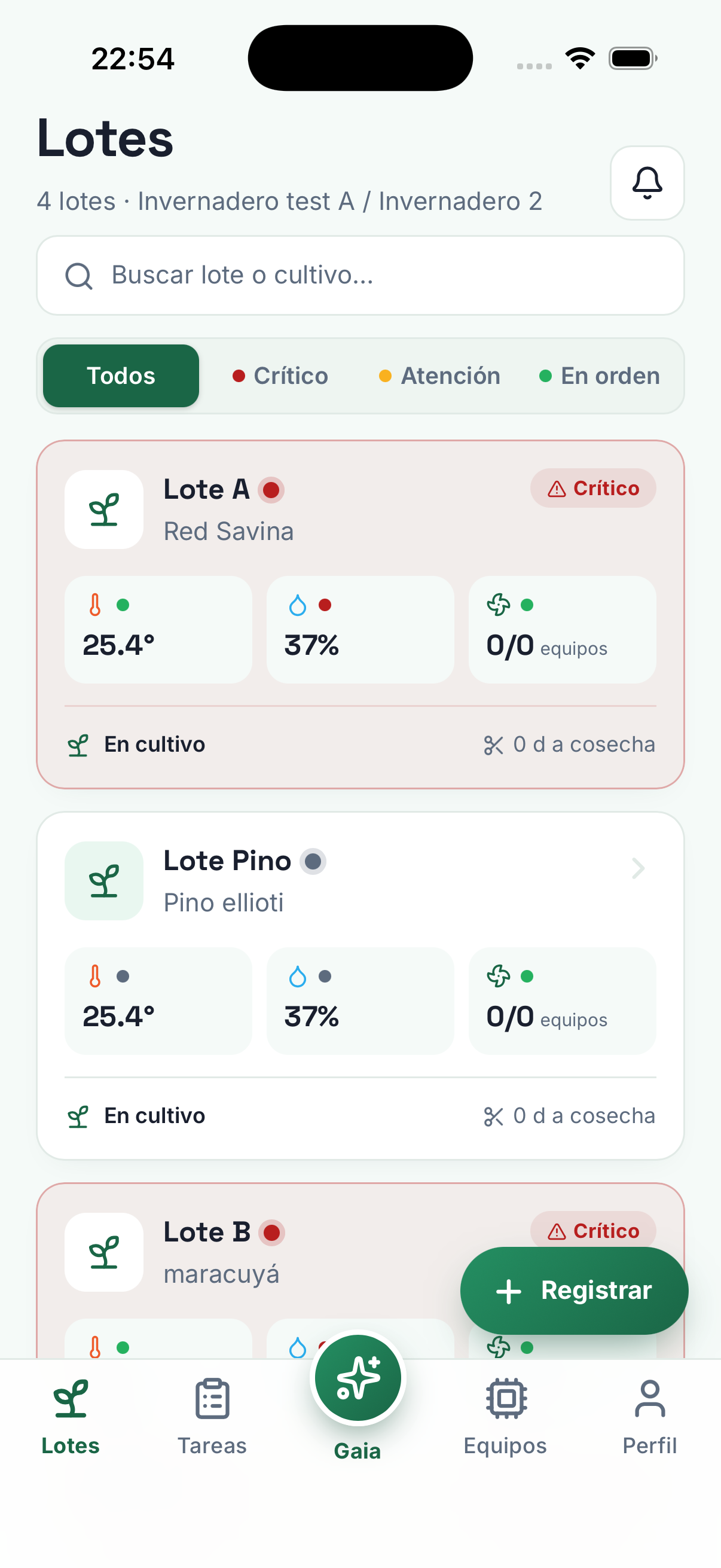 Vista de la app de Sinthesis